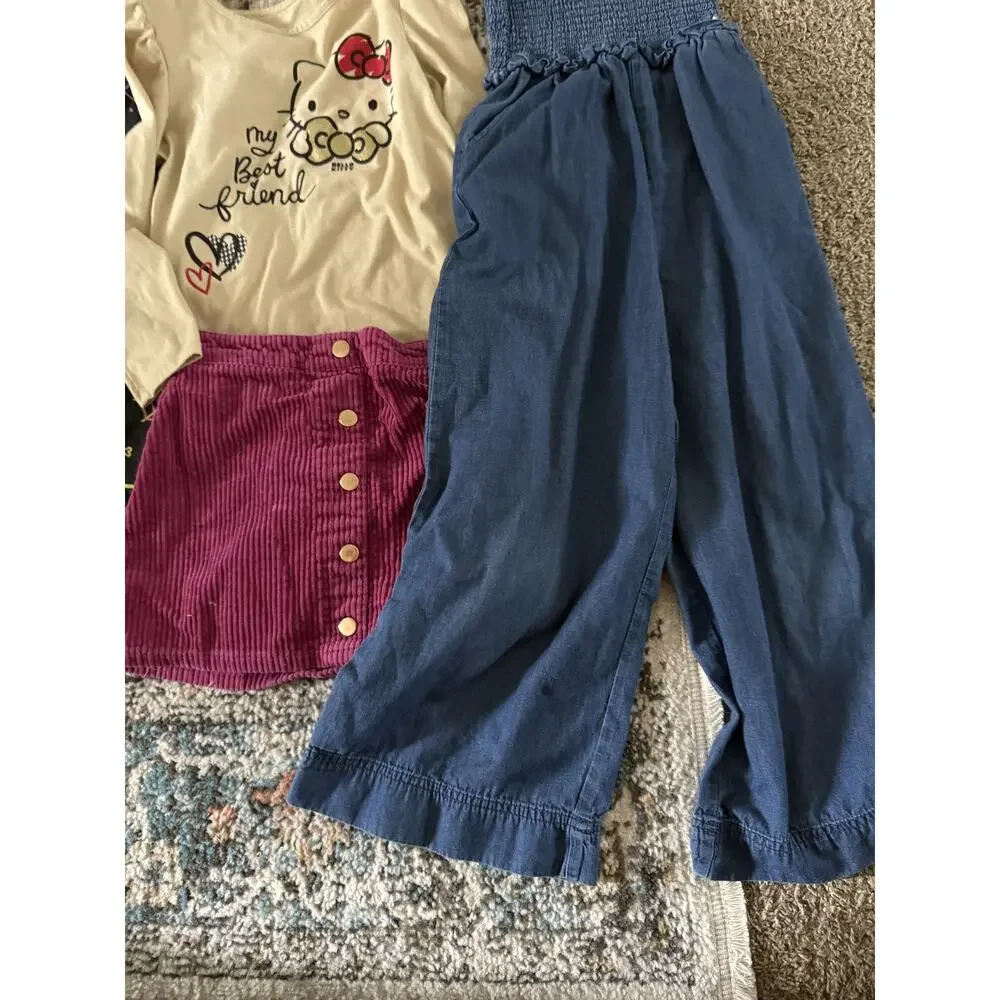 Girls Clothing Lot Size 7 8 Halloween Dress Hello Kitty Shirt Bebe Jumpsuit Skir - Picture 4 of 8